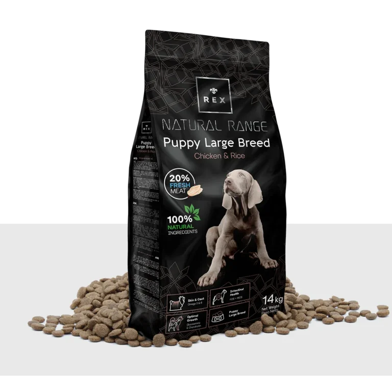Повнораціонний корм для цуценят великих порід Rex Natural Range Puppy Large Breed Chicken & Rice з куркою та рисом, 14 кг