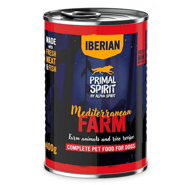 Вологий корм Primal Spirit Mediterranean Farm з куркою і свининою для собак, 400 г