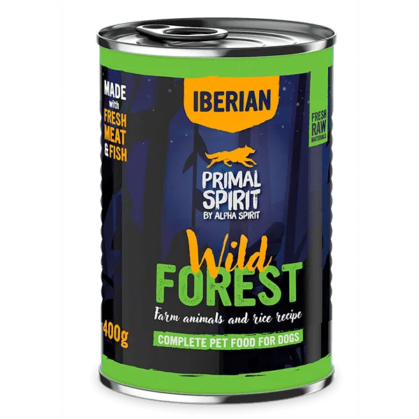 Вологий корм Primal Spirit Wild Forest з індичкою та свининою для собак, 400 г