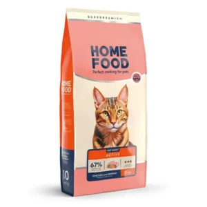 Сухий корм HOME FOOD For Active з куркою та креветками для активних котів