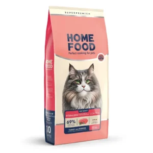 Сухий корм Home Food Hairball control для стерилізованих котів з індичкою
