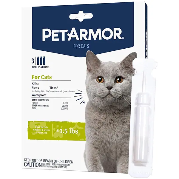 Краплі від бліх, кліщів, вошей для котів від 0.68кг PetArmor Cats 0.5мл, 3 піпетки