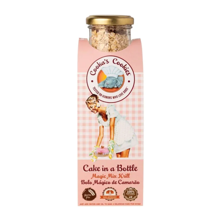 Натуральна суміш для приготування святкового торту для собак Cooka's Cookies Cake In Bottle з креветкою, 320 г