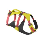 Легка шлейка Ruffwear Flagline Lichen Green жовта з рожевим для собак