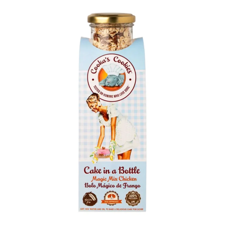 Натуральна суміш для приготування святкового торту для собак Cooka's Cookies Cake In Bottle з куркою, 320 г