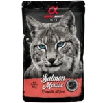 Вологий корм для дорослих котів Alpha Spirit Salmon Mousse Cat з лососем, 85 г