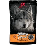 Вологий корм Alpha Spirit Turkey Mousse з індичкою для собак