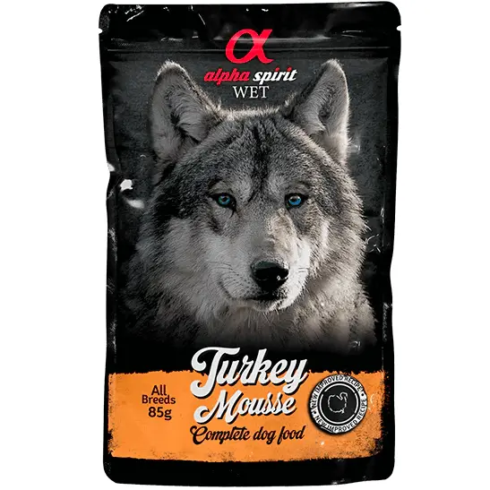 Вологий корм Alpha Spirit Turkey Mousse з індичкою для собак