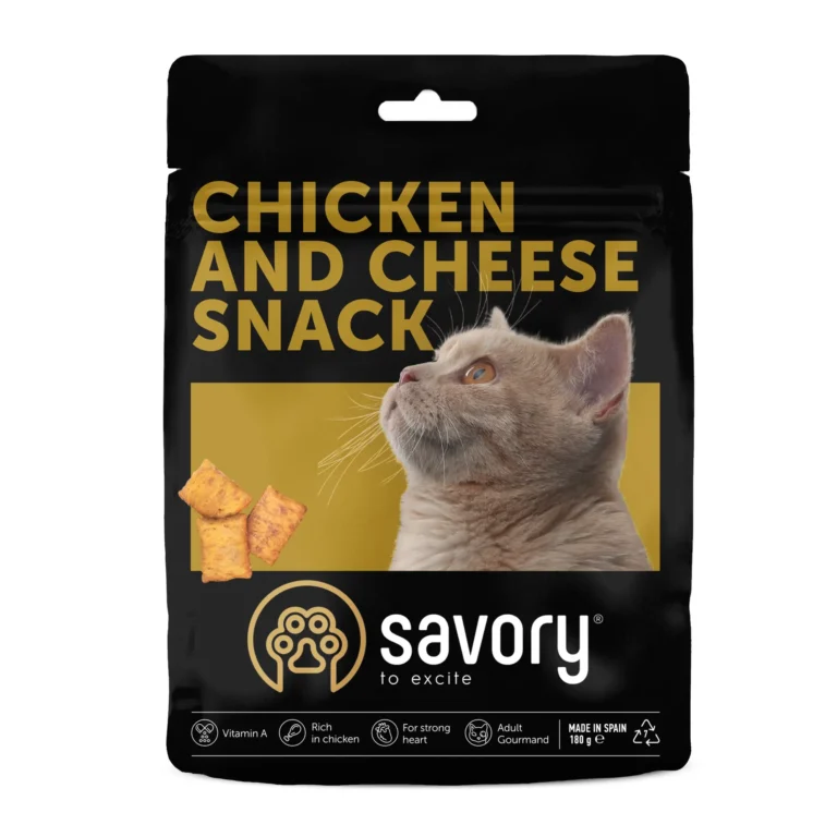 Ласощі Savory Snacks Gourmand подушечки з куркою і сиром для котів