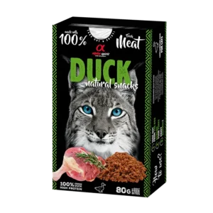 Напіввологі ласощі для дорослих котів Alpha Spirit Duck Natural Snacks з качкою, 80 г