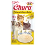 Ласощі INABA Churu з куркою і сиром для котів, 4 шт