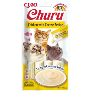 Ласощі INABA Churu з куркою і сиром для котів, 4 шт
