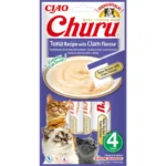 Ласощі INABA Churu з тунцем і молюсками для котів, 4 шт по 14 г
