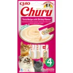 Ласощі INABA Churu з тунцем і креветками для котів, 4 шт
