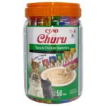 Ласощі INABA Churu з тунцем і куркою для котів, 50 шт по 14 г