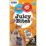 Ласощі INABA Juicy Bites з рибою і молюсками для котів, 3 шт по 11,3 г