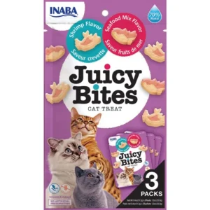 Ласощі INABA Juicy Bites з креветками і морепродуктами для котів, 3 шт