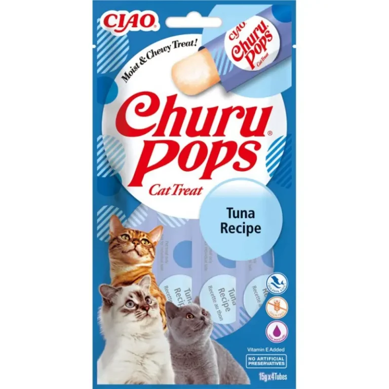 Ласощі для котів Inaba "Churu Pops" вершкове желе з тунцем, 4 шт по 15 г