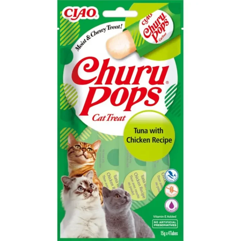 Ласощі INABA Churu Pops курка-тунець для котів, 15 г