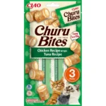 Ласощі INABA Churu Bites з куркою і тунцем для котів, 3 шт по 10 г