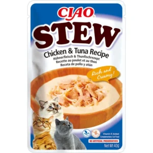 Ласощі INABA CIAO Stew з куркою і тунцем для котів, 40 г