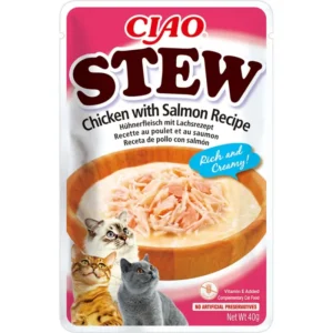 Ласощі INABA CIAO Stew з куркою і лососем для котів, 40 г