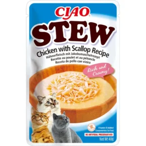 Ласощі INABA CIAO Stew з куркою і морським гребінцем для котів, 40 г