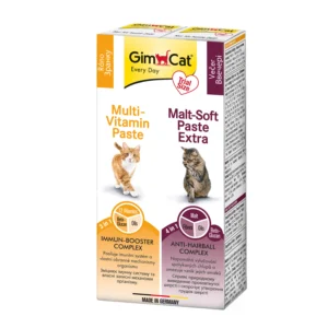 Набір паст GimCat KOMBI-PACK Multi-Vitamin Malt-Soft Extra для котів, 2 × 20 г