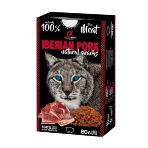 Напіввологі ласощі для котів Alpha Spirit Natural Snacks з іберійською свининою, 80 г