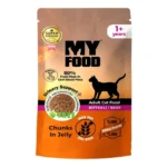 Вологий корм My Food шматочки в желе з яловичиною для котів, 85 г