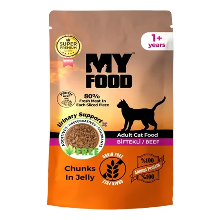 Вологий корм My Food шматочки в желе з яловичиною для котів, 85 г