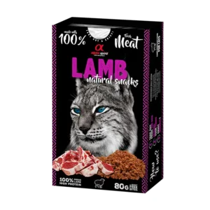 Напіввологі ласощі для дорослих котів Alpha Spirit Snack Lamb з ягням, 80 г