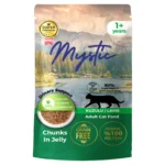 Вологий корм для котів Mystic шматочки в желе з ягням 85 г