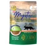 Вологий корм для стерилізованих котів Mystic шматочки в желе з лососем 85 г
