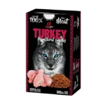 Напіввологі ласощі для дорослих котів Alpha Spirit Natural Snacks з індичкою, 80 г