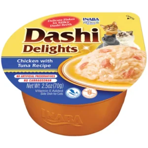 Ласощі INABA Dashi Delights з куркою і тунцем для котів, 70 г