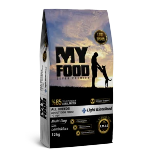 Сухий корм MyFood Light з ягням і рисом для стерилізованих собак, 12 кг
