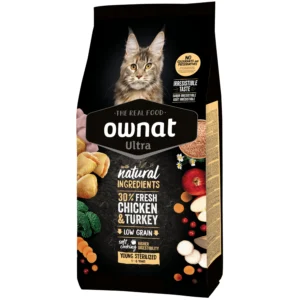 Сухий корм Ownat Ultra Young Sterilized з куркою та індичкою для стерил. котів