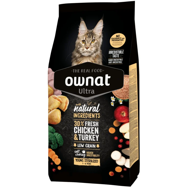 Сухий корм Ownat Ultra Young Sterilized з куркою та індичкою для стерил. котів