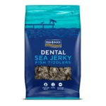 Натуральні ласощі для собак з 100% Шкіри Білої Риби Fish4Dogs Sea Jerky Рибні квадратики, 575 г