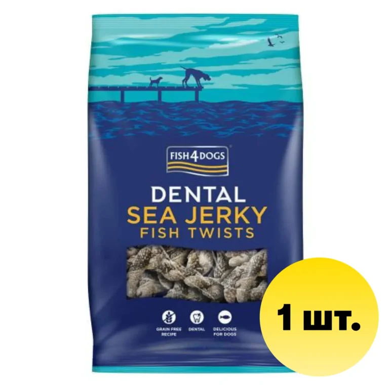 Ласощі Fish4Dogs Sea Jerky косички з білої риби для собак, 1 шт