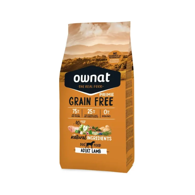 Беззерновий корм для собак усіх порід OWNAT GRAIN FREE PRIME з ягням, 12 кг