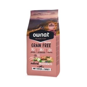 Сухий корм Ownat Grain Free Prime з куркою та індичкою для собак малих порід