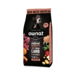 Низькозерновий корм для собак середніх порід OWNAT ULTRA MEDIUM LAMB з ягням