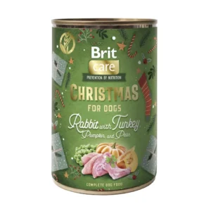 Вологий корм для собак Brit Mono Protein Christmas Rabbit з кроликом, індичкою і гарбузом, 400 г