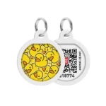 Адресник WAUDOG Smart ID з QR паспортом, малюнок "Каченята"
