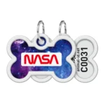 Адресник WAUDOG Smart ID з QR паспортом, малюнок «NASA21», кісточка