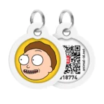 Адресник WAUDOG Smart ID з QR паспортом, малюнок "Рік та Морті 2"