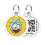 Адресник WAUDOG Smart ID з QR паспортом, малюнок "Рік та Морті 3" Ø30 мм