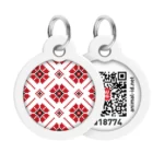 Адресник WAUDOG Smart ID з QR паспортом, малюнок "Вишиванка"